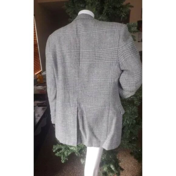 Vintage Austin Manor Plaid Wool Academia Preppy Sport Coat Jacket Men 39R - Picture 3 of 10